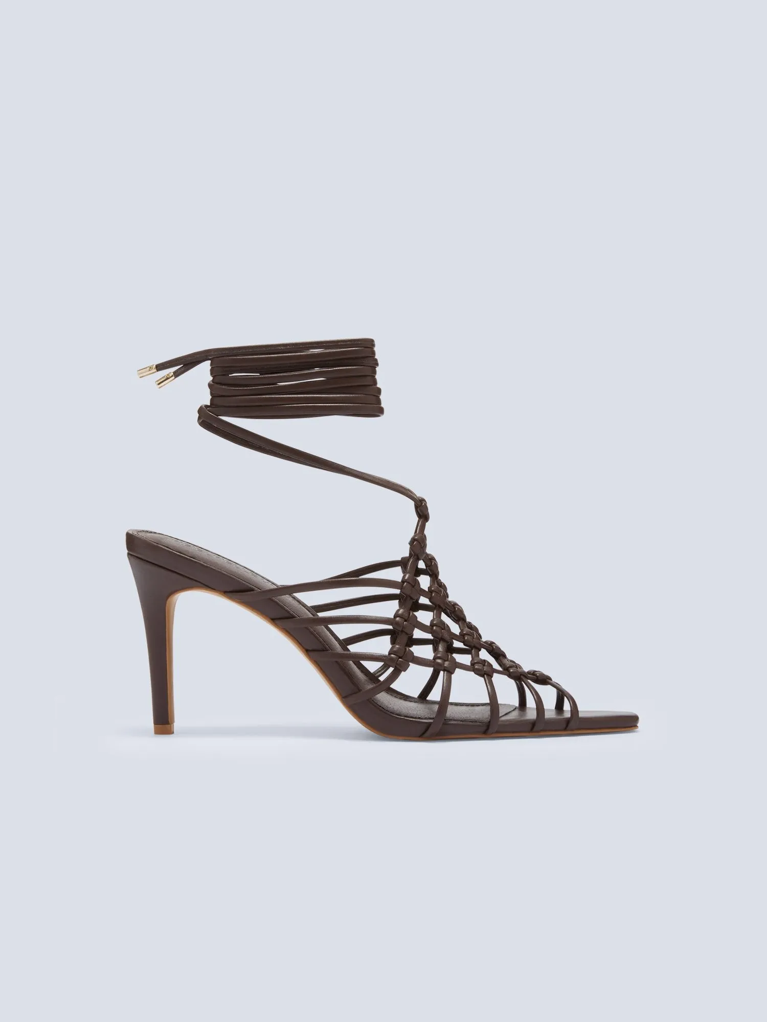 Azizi Strappy Peep-Toe Heel