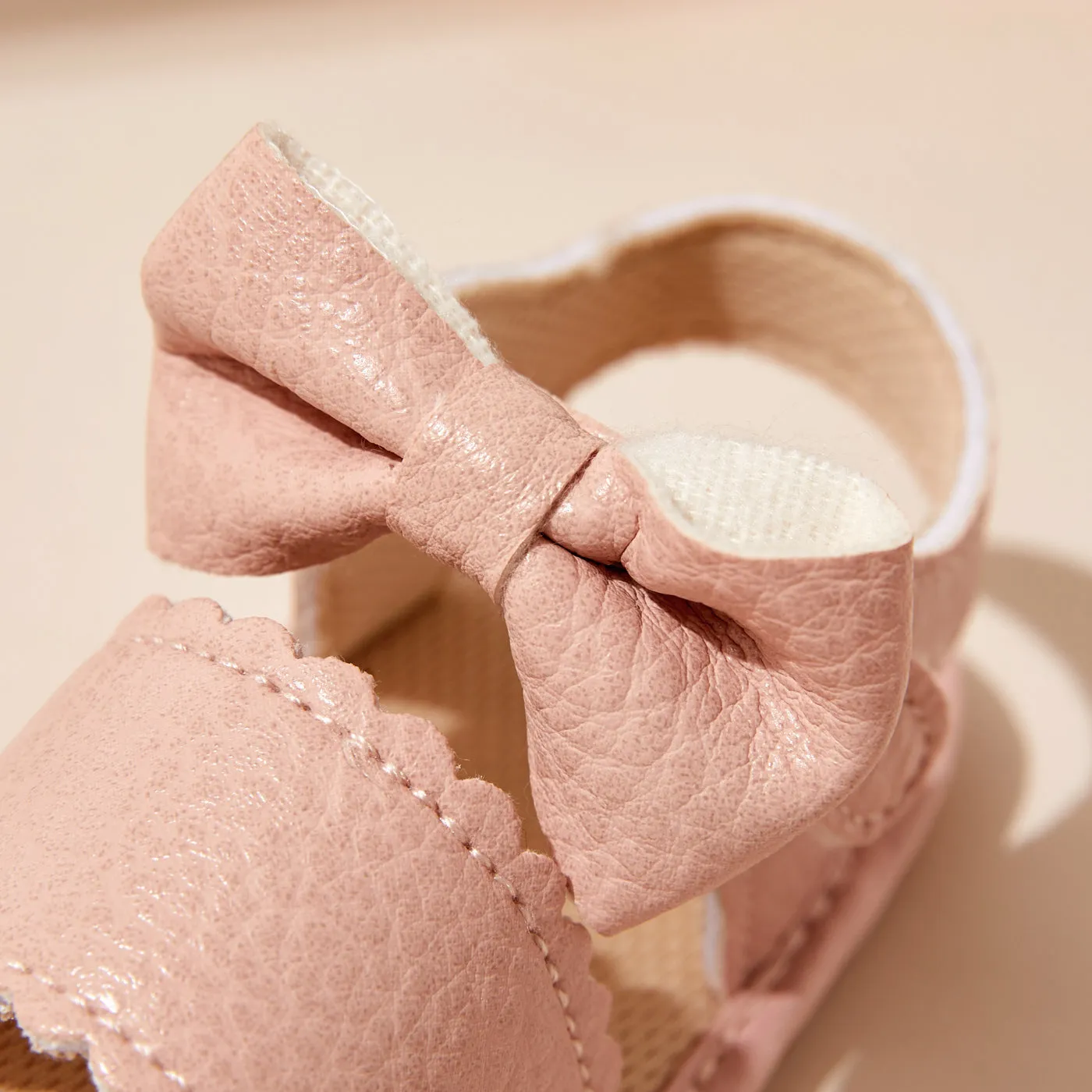 Baby / Toddler Solid Bowknot Velcro Closure Sandals