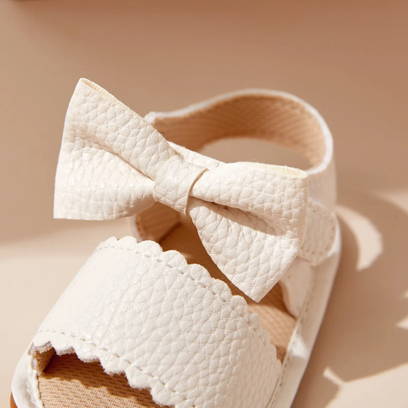 Baby / Toddler Solid Bowknot Velcro Closure Sandals