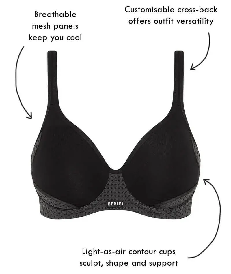 Berlei Electrify Mesh Contour Sports Bra - Black