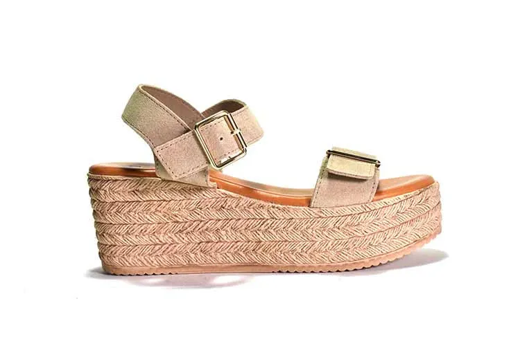 Betsey Sand Suede Sandal