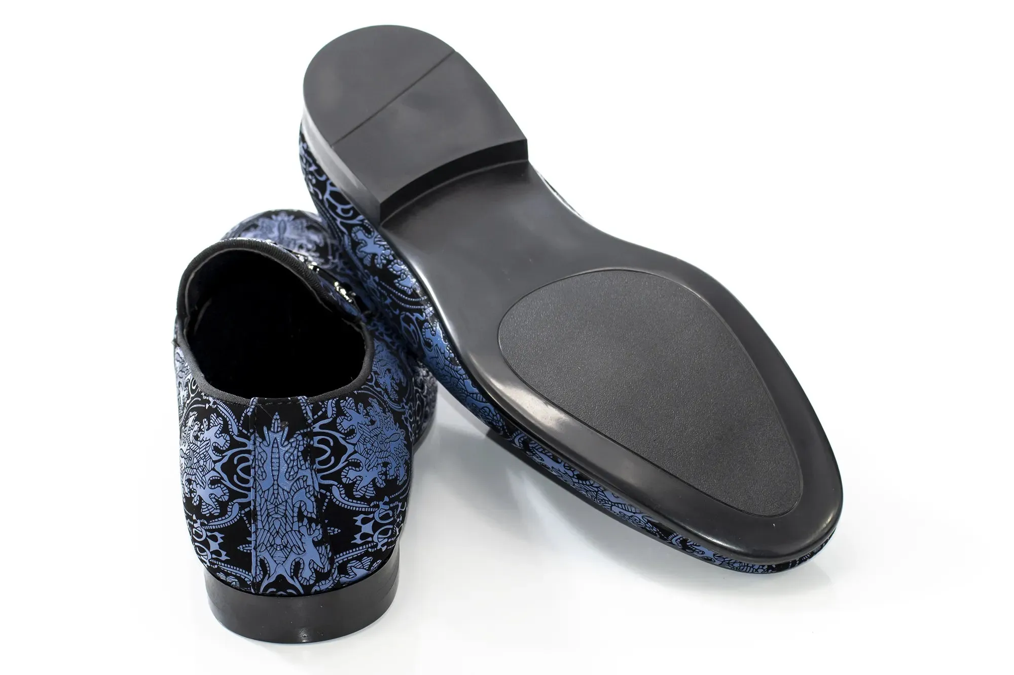 Blue Patterned Designer Bit Loafer