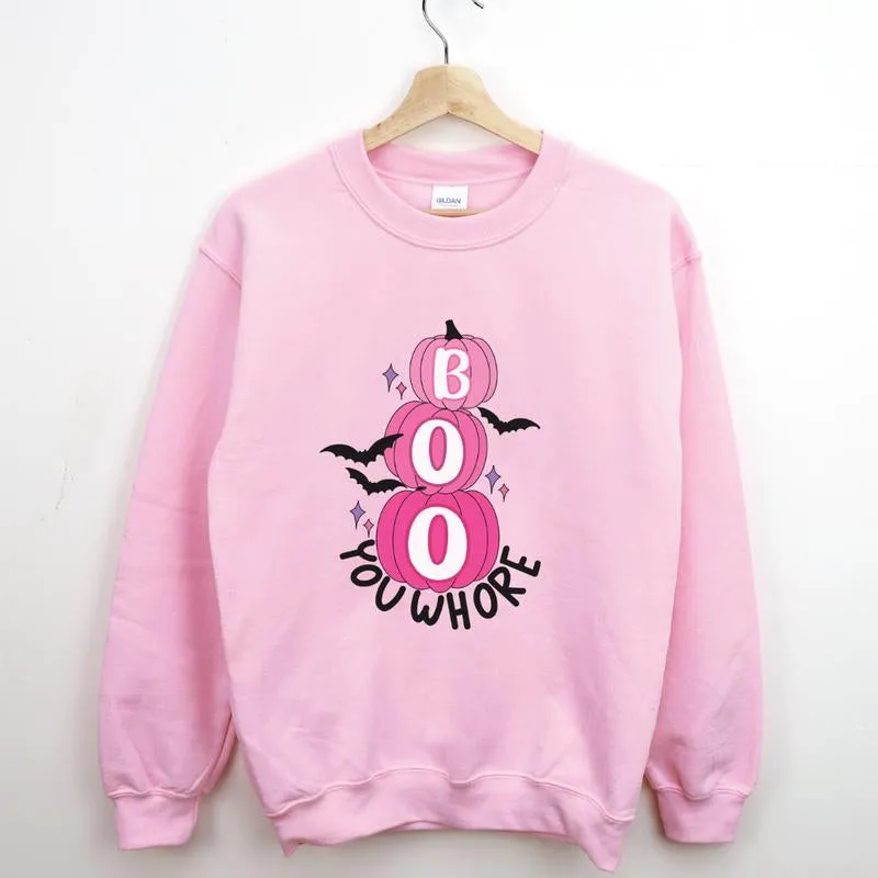 Boo You Whore Sweatshirt, Horror Movie Sweatshirt, Mean Girls Halloween Sweatshirt, Spooky Sweatshirt, Horror Bleached Sweatshirt, Pumpkin