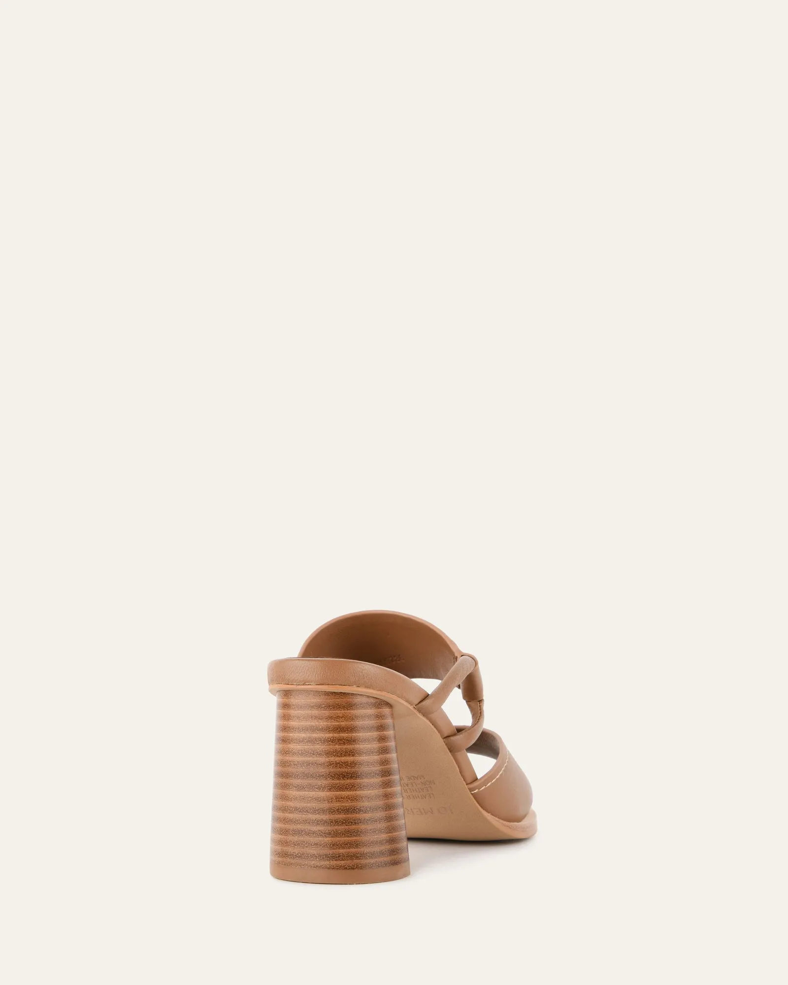CAMMY MID HEEL SANDALS TAN LEATHER