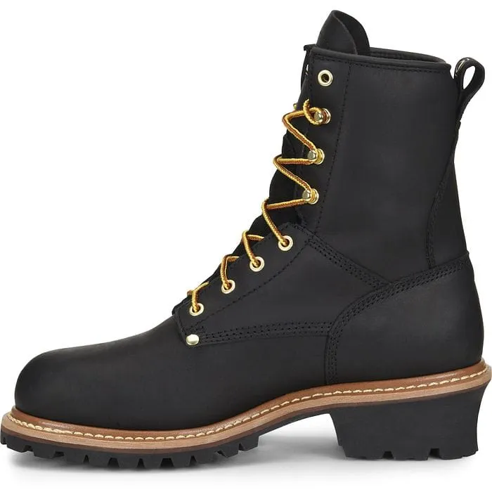 Carolina Men's Elm Black Insulated Waterproof Steel Toe Logger Boots CA5823