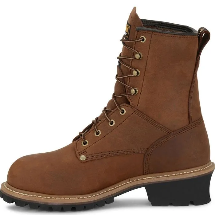 Carolina Men's Elm Brown Insulated Waterproof Steel Toe Logger Boots CA5821