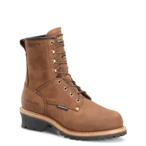Carolina Men's Elm Brown Insulated Waterproof Steel Toe Logger Boots CA5821