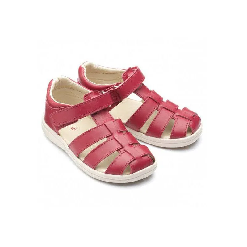 Chipmunk Noah Boys Red Leather Touch Fastening Sandals