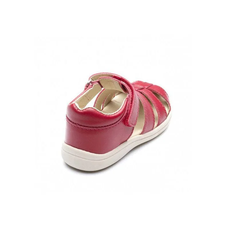 Chipmunk Noah Boys Red Leather Touch Fastening Sandals