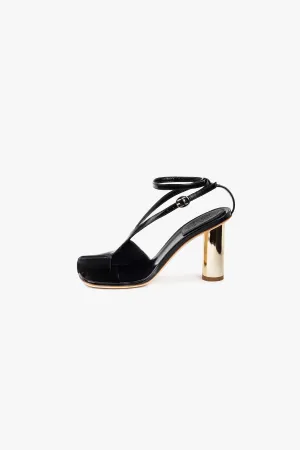 Christine Shoes Black Silver Gold