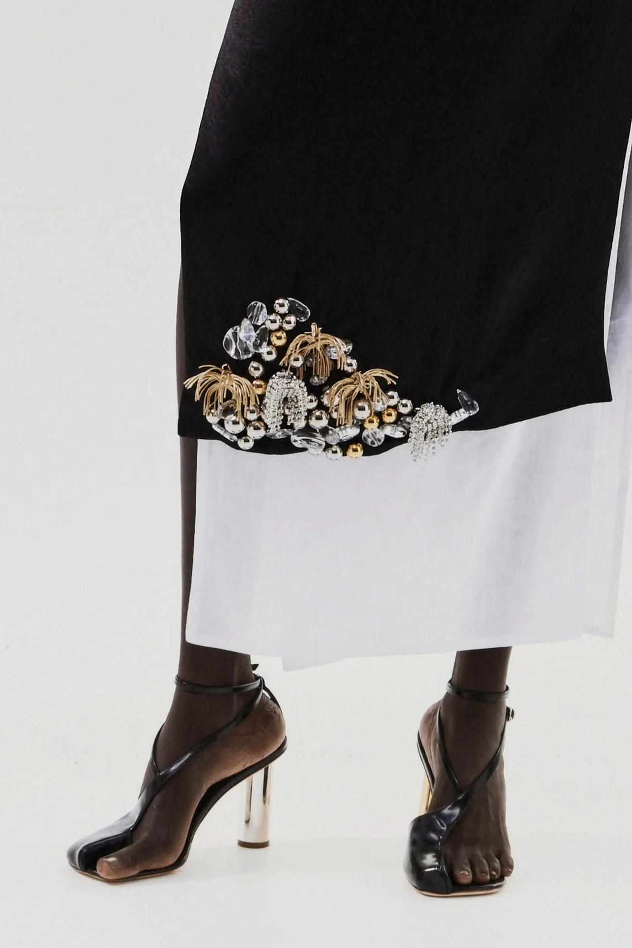 Christine Shoes Black Silver Gold