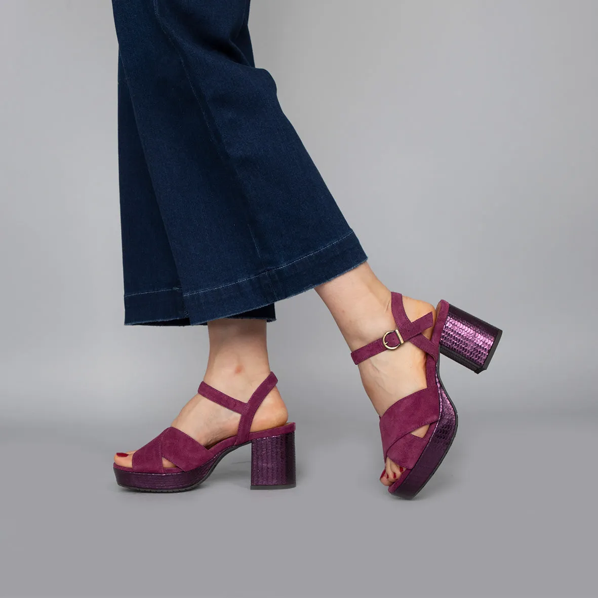 Clara Plum Suede