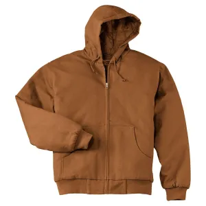 CornerStone Men's Brown Tall Duck Cloth Hooded Work Jacket