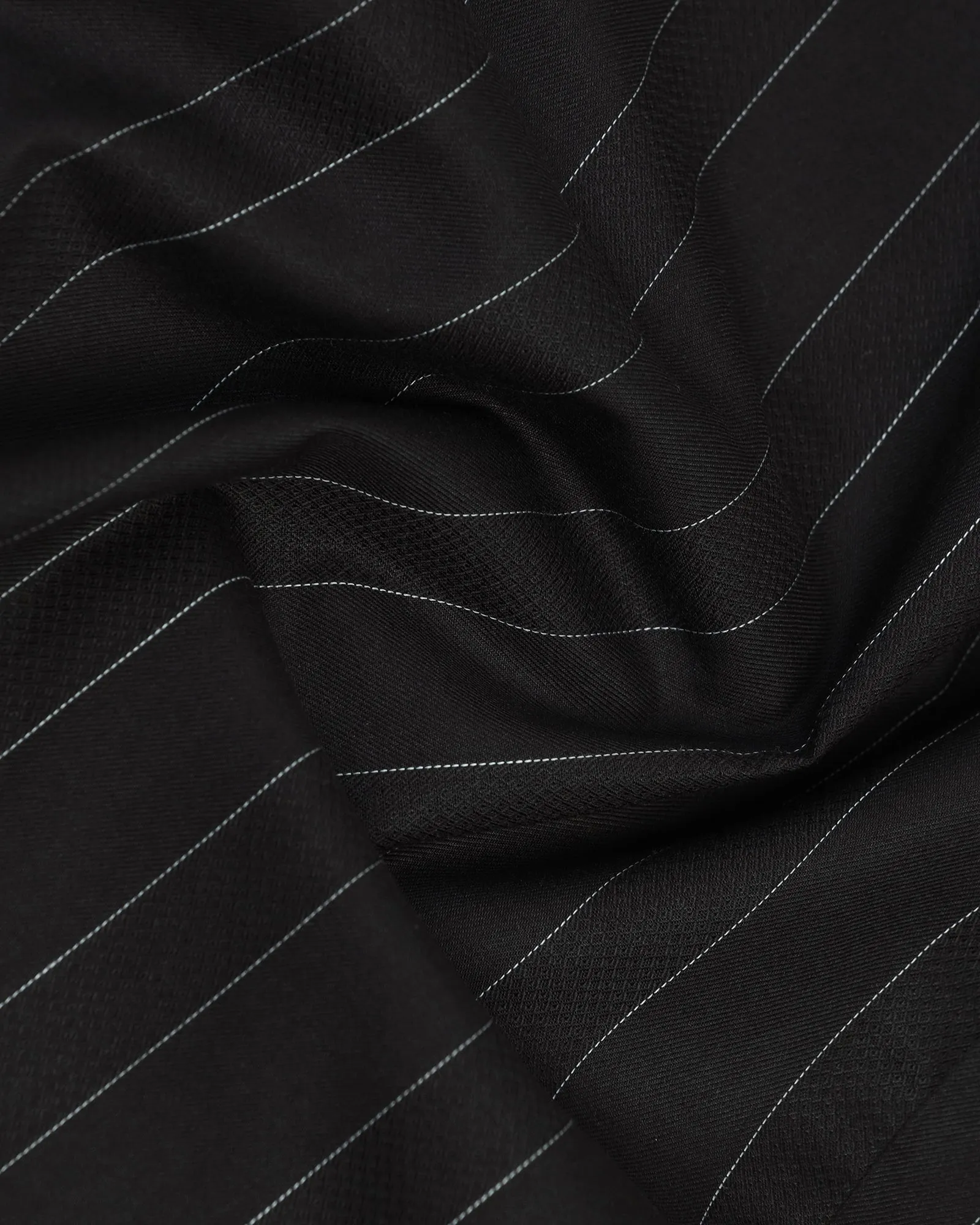 Formal Black Stripe Shirt - Austin
