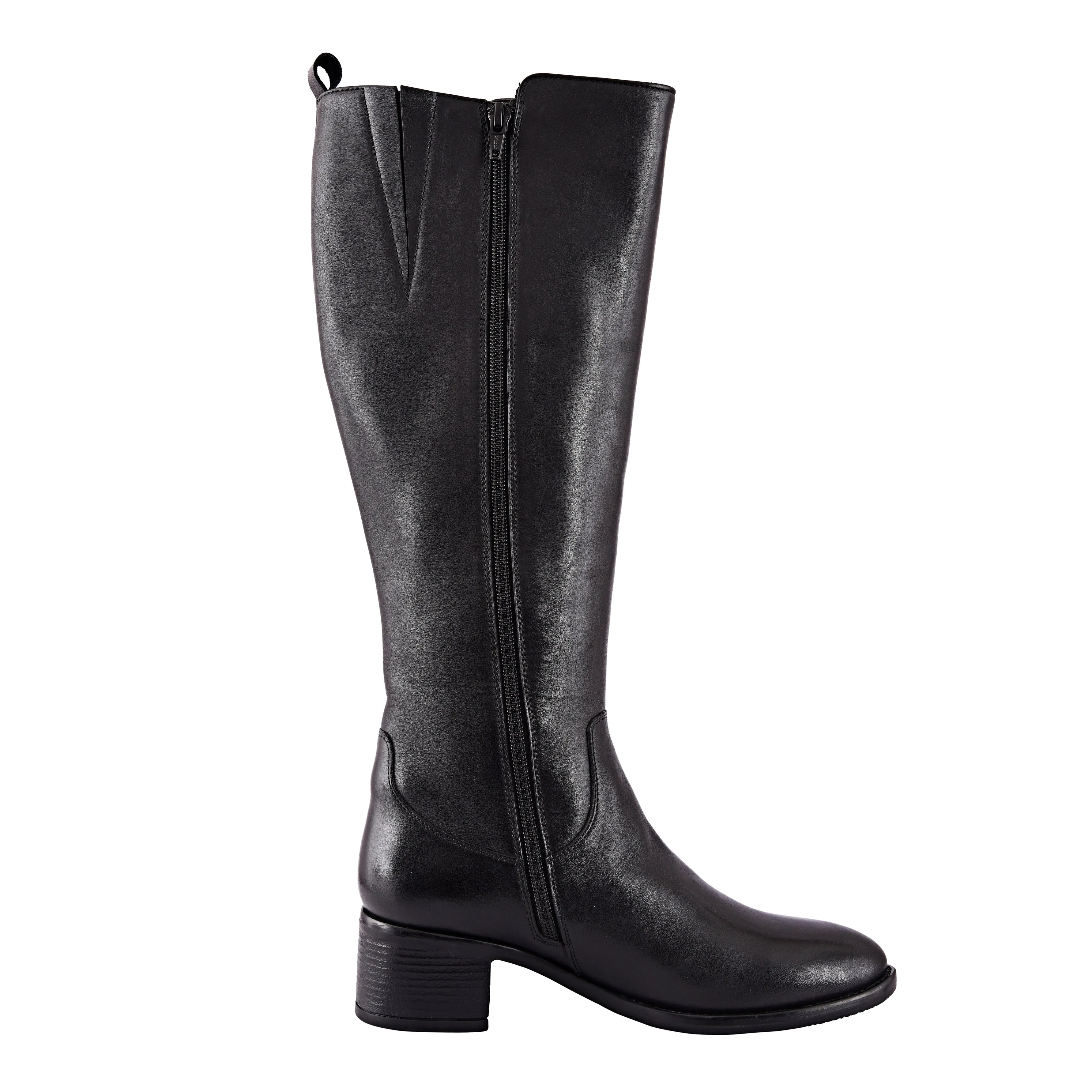 Garnet Block Heel Knee High Riding Boots