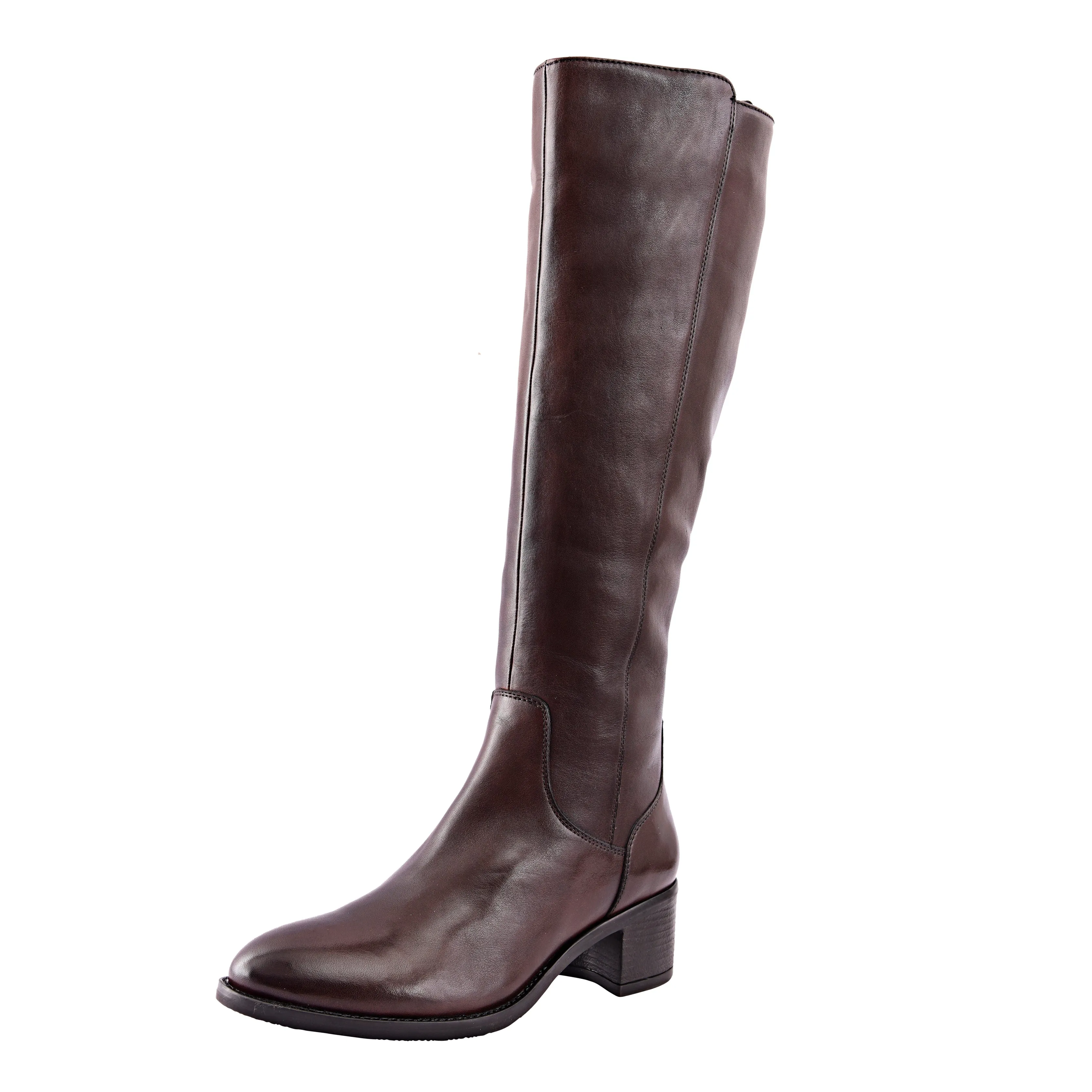 Garnet Block Heel Knee High Riding Boots