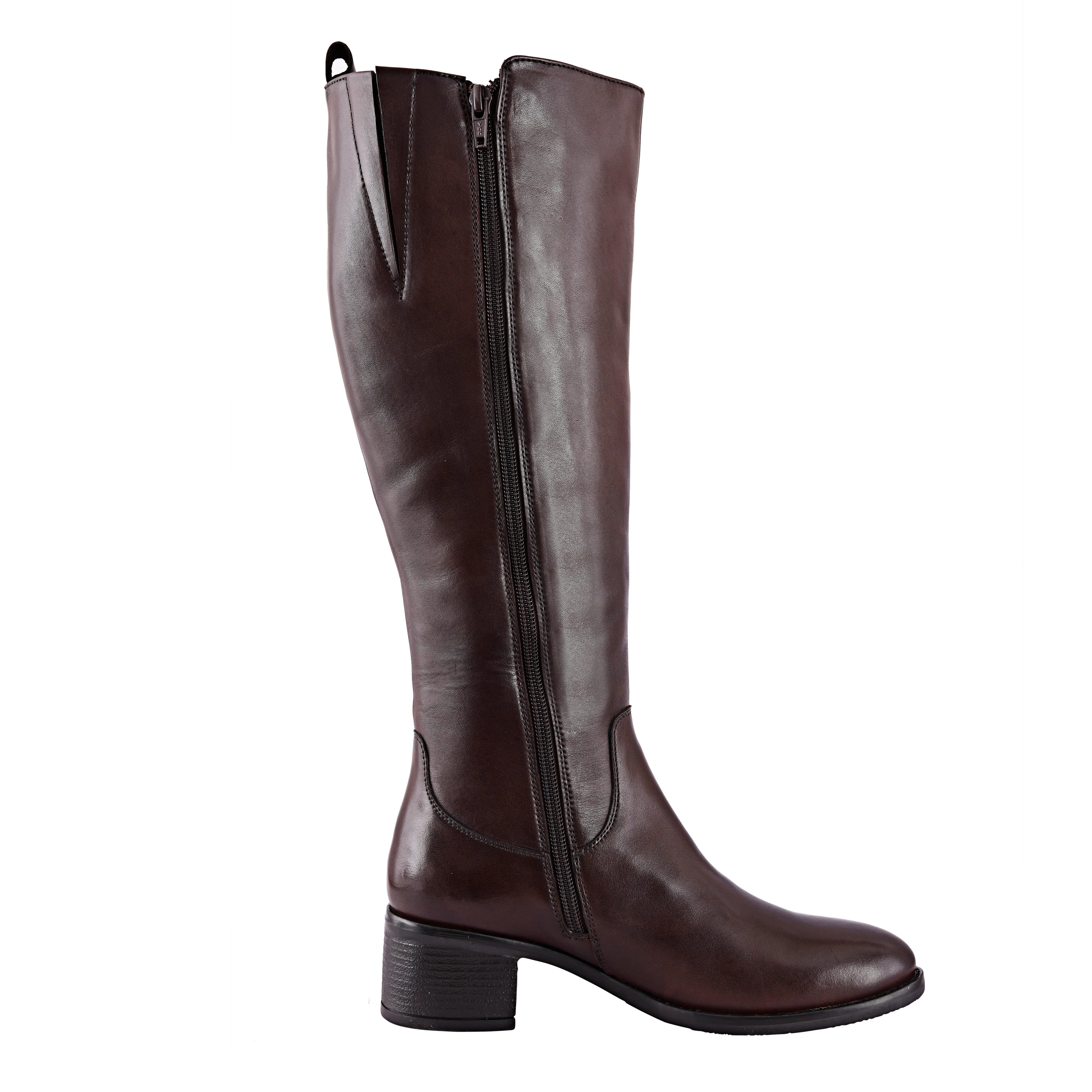 Garnet Block Heel Knee High Riding Boots
