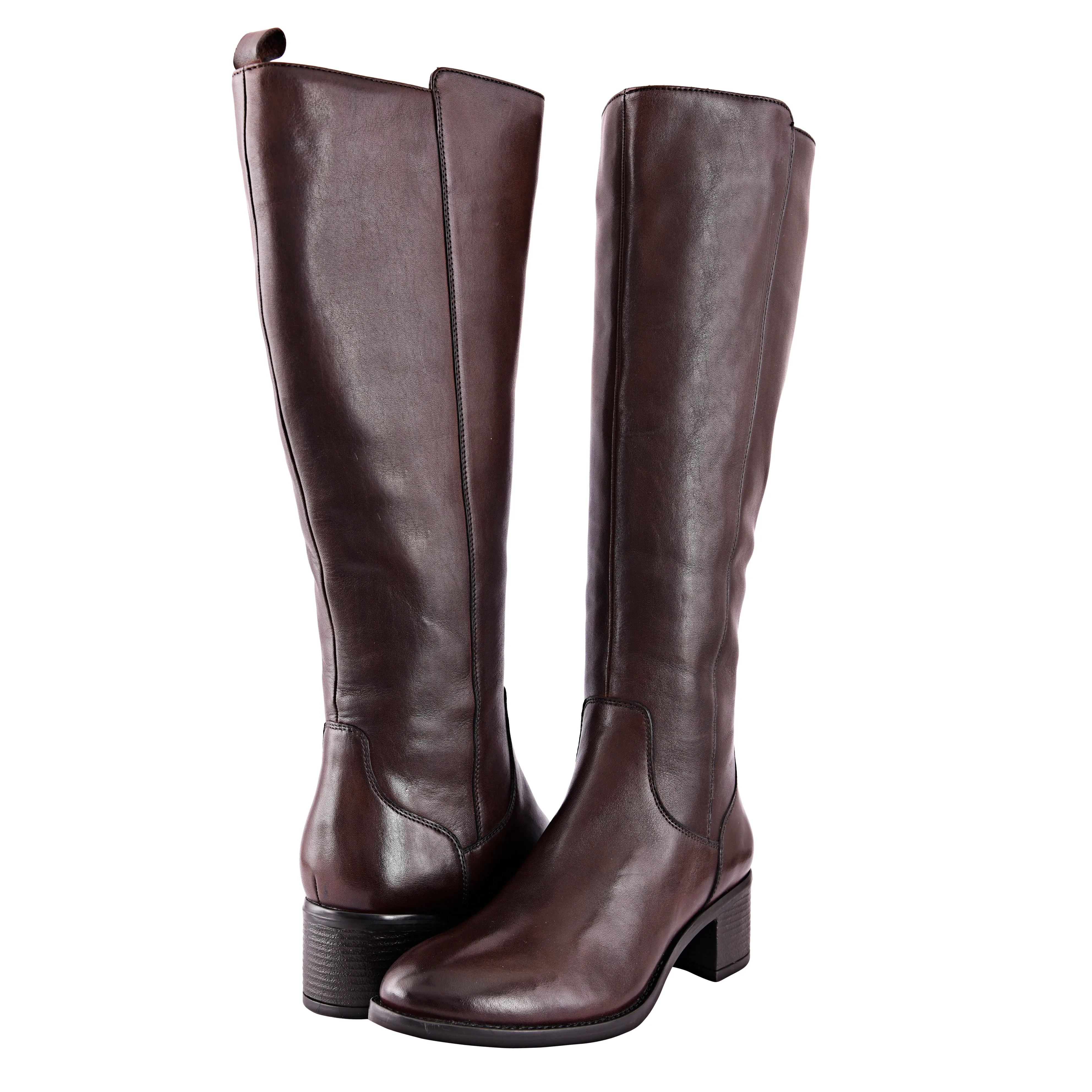 Garnet Block Heel Knee High Riding Boots