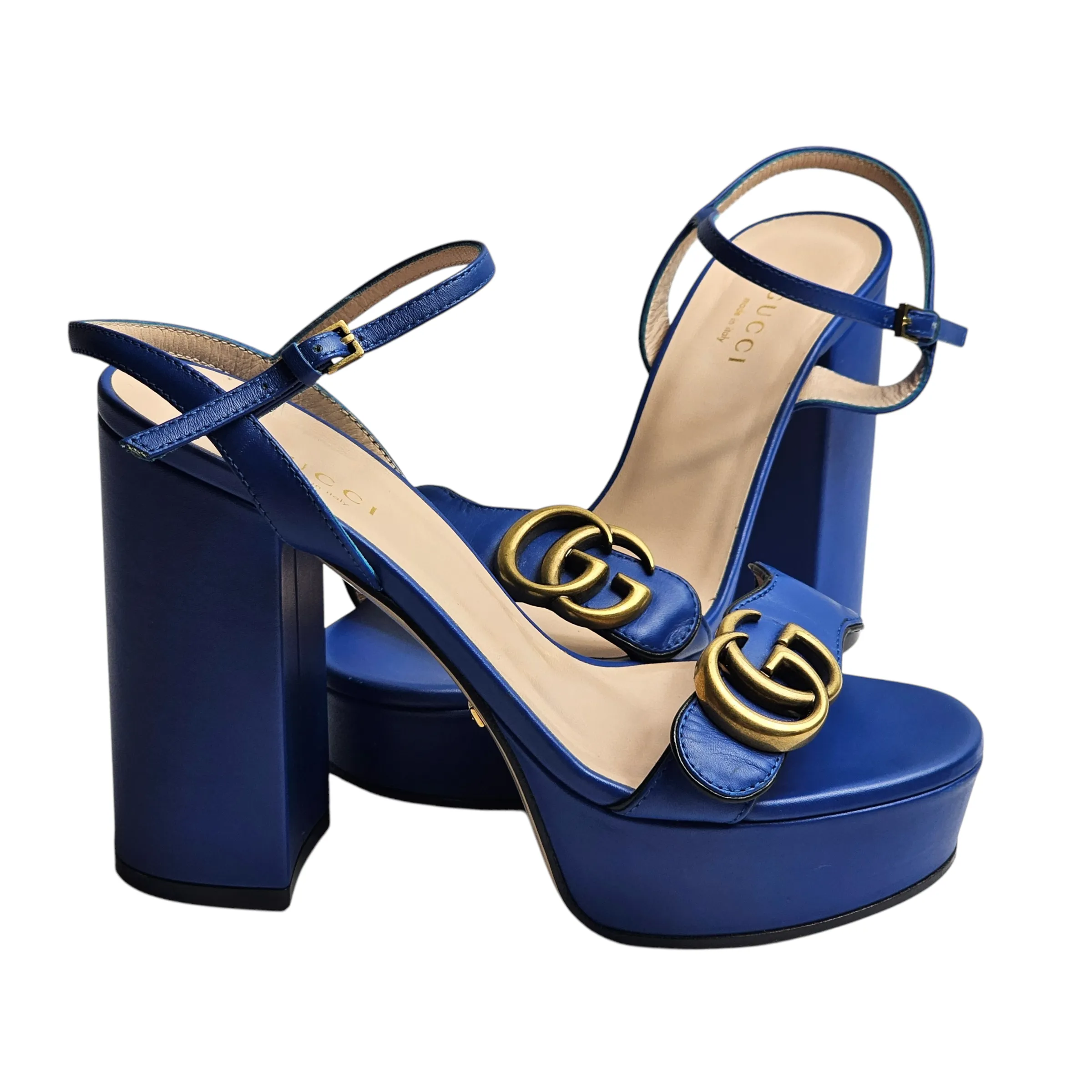 GUCCI MARMONT LEATHER SANDALS EU 36/ UK 3
