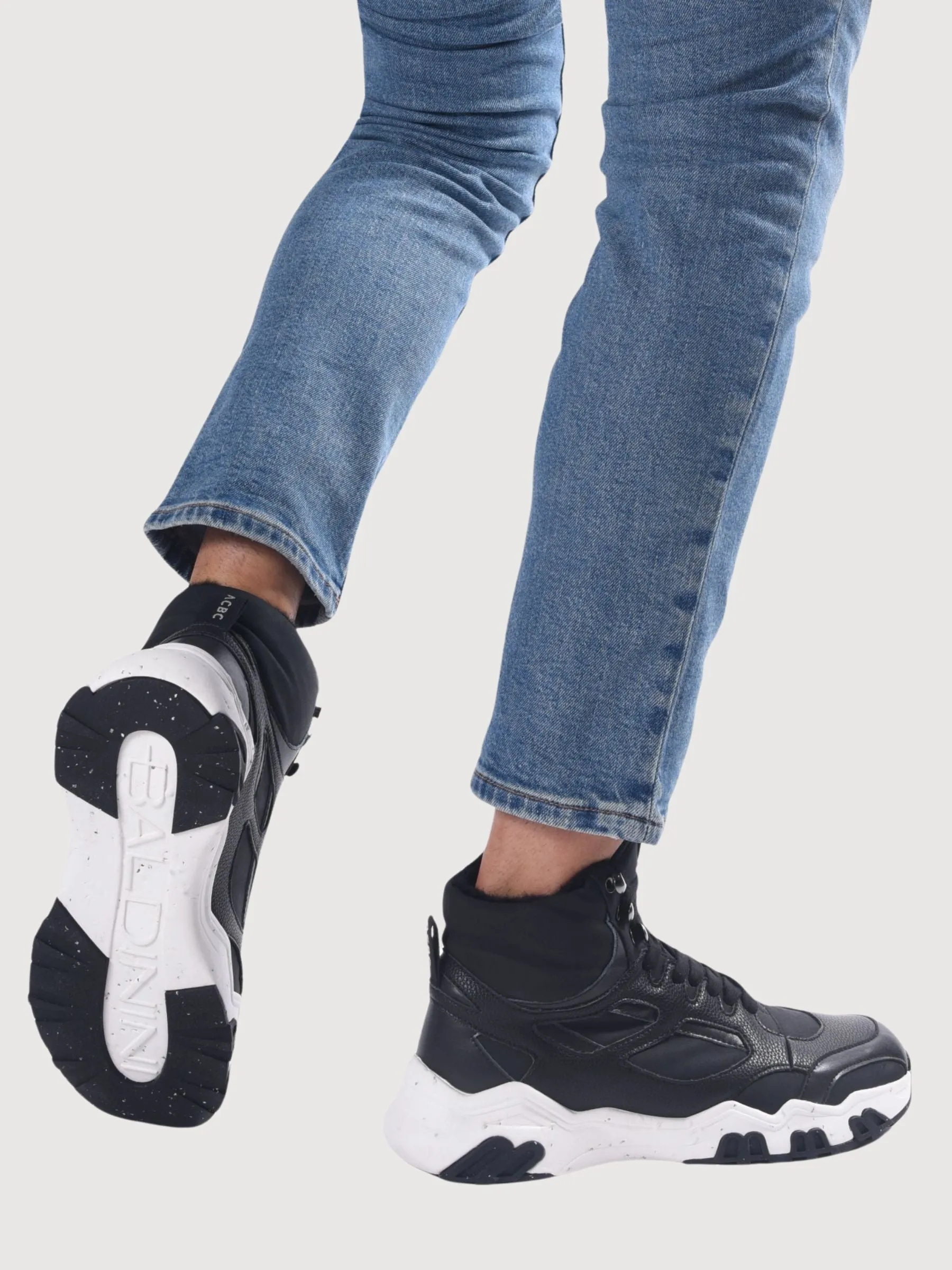 Hiking Boots Man black in eco-leather | ACBC X Baldinini