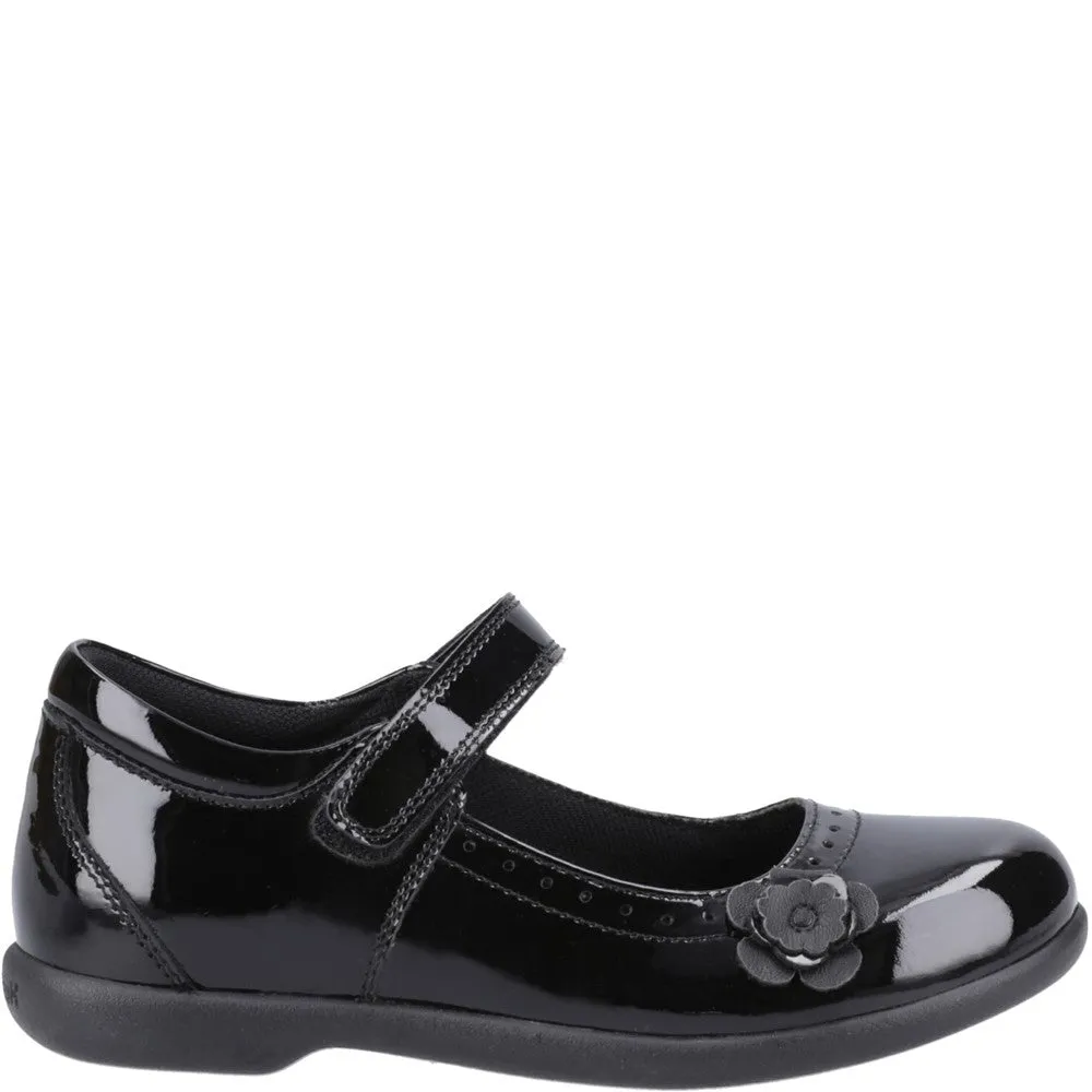 Hush Puppies Bethany XL Patent Senior School Shoes