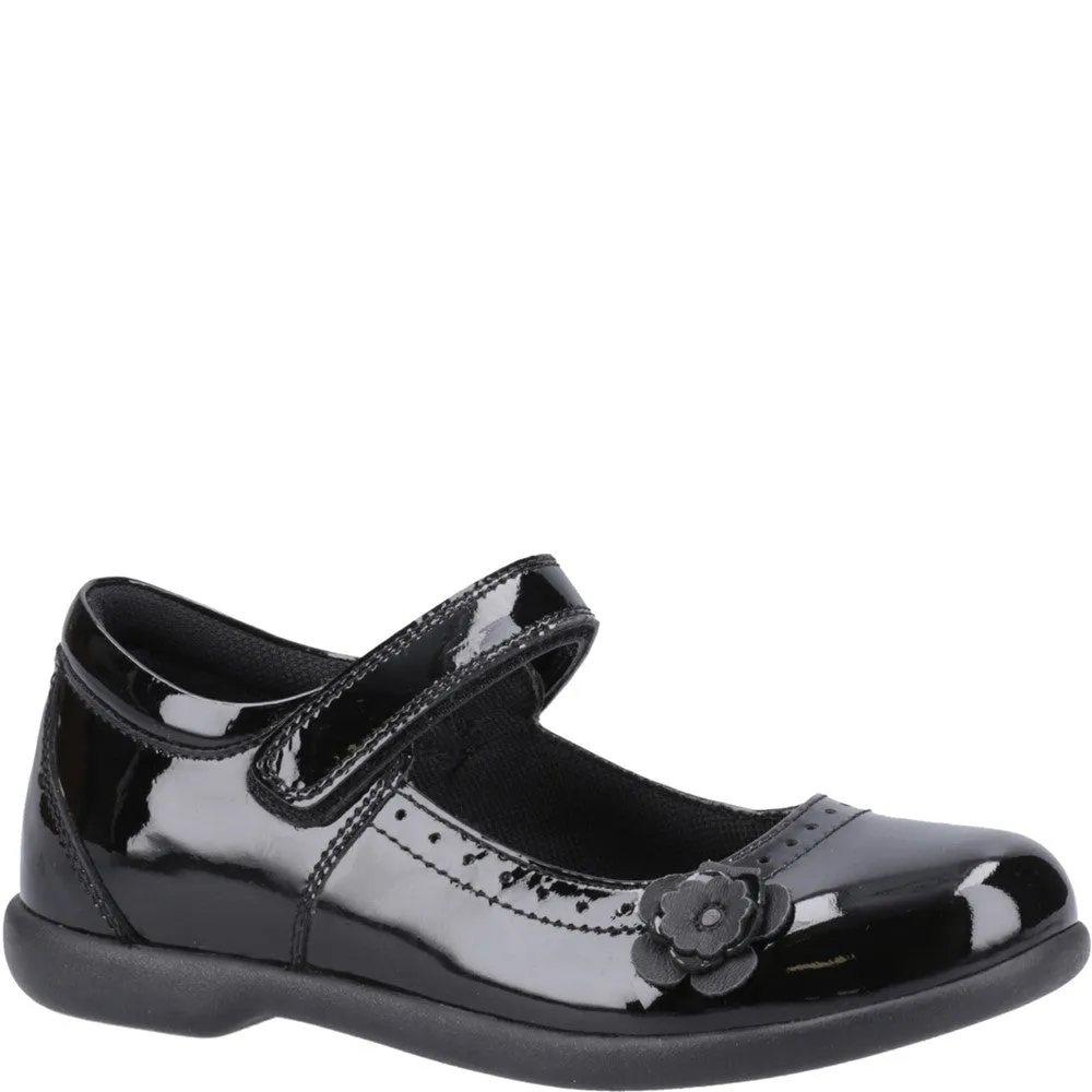 Hush Puppies Bethany XL Patent Senior School Shoes