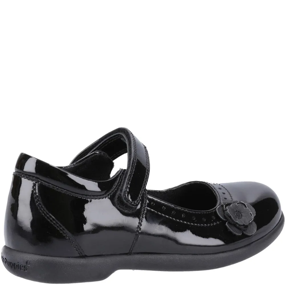 Hush Puppies Bethany XL Patent Senior School Shoes