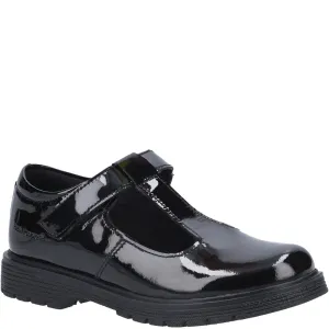 Hush Puppies Gracie Junior Patent School Shoes
