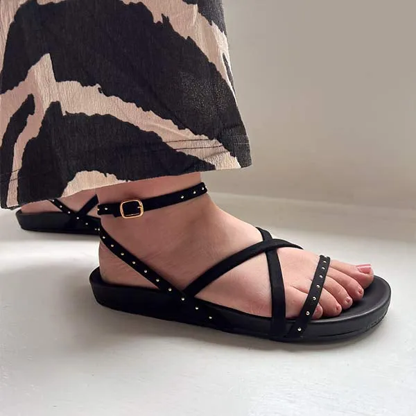 Issa Black | Leather Sandal