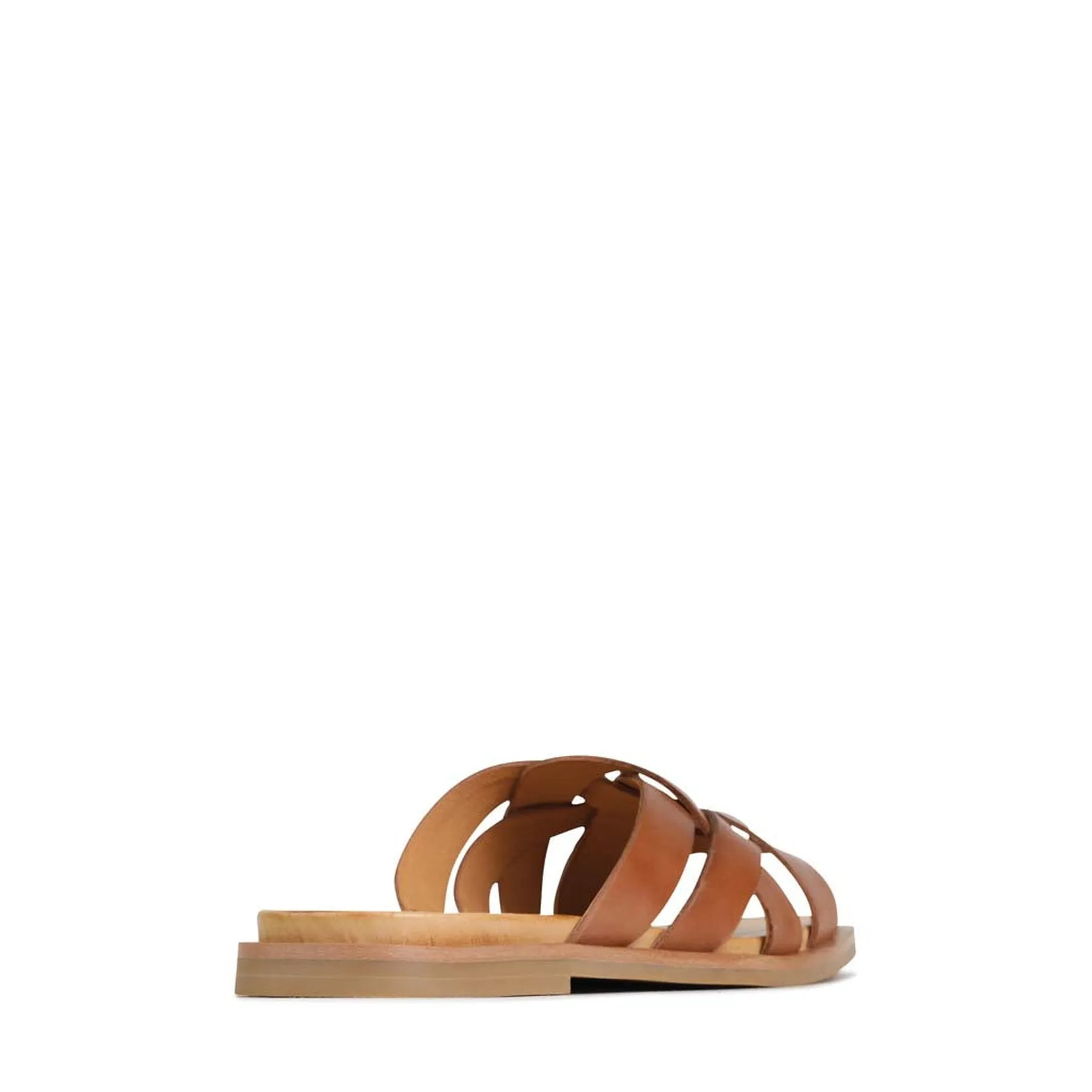 JELSIE LEATHER SLIDE SANDALS