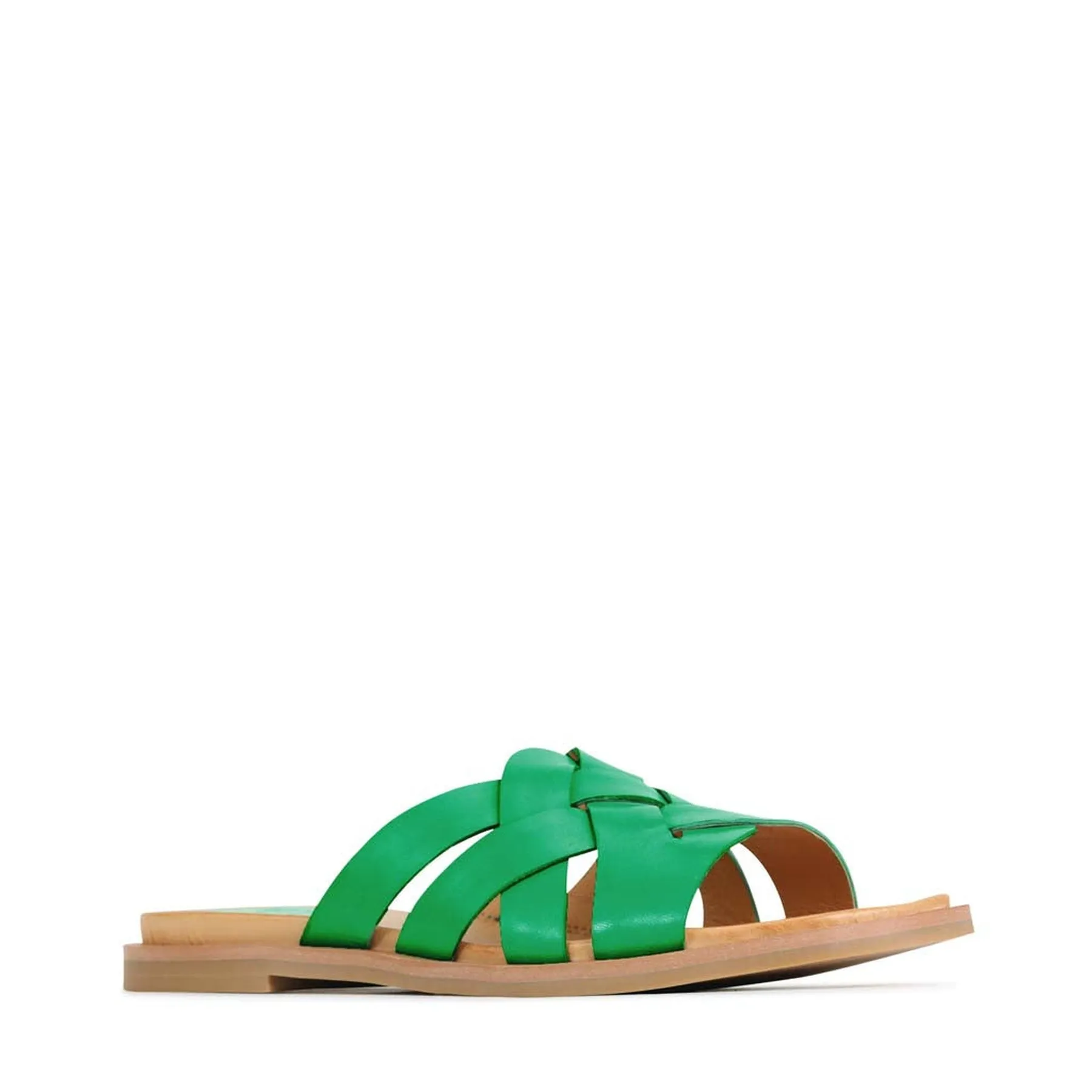 JELSIE LEATHER SLIDE SANDALS