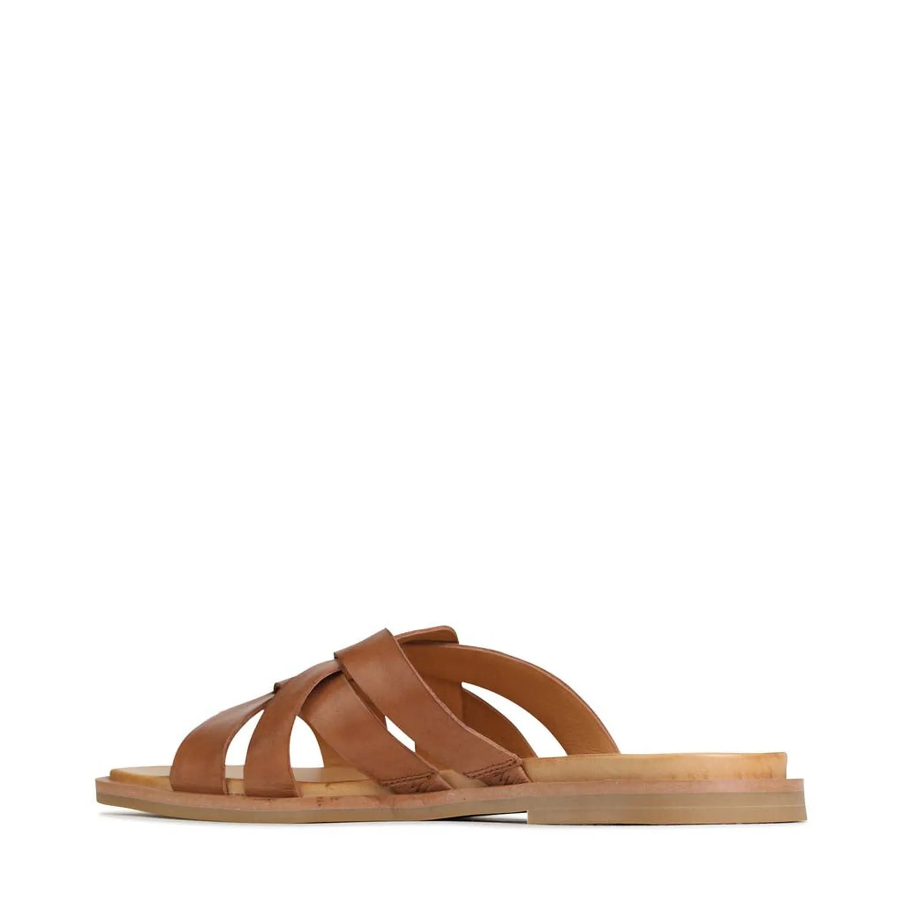 JELSIE LEATHER SLIDE SANDALS