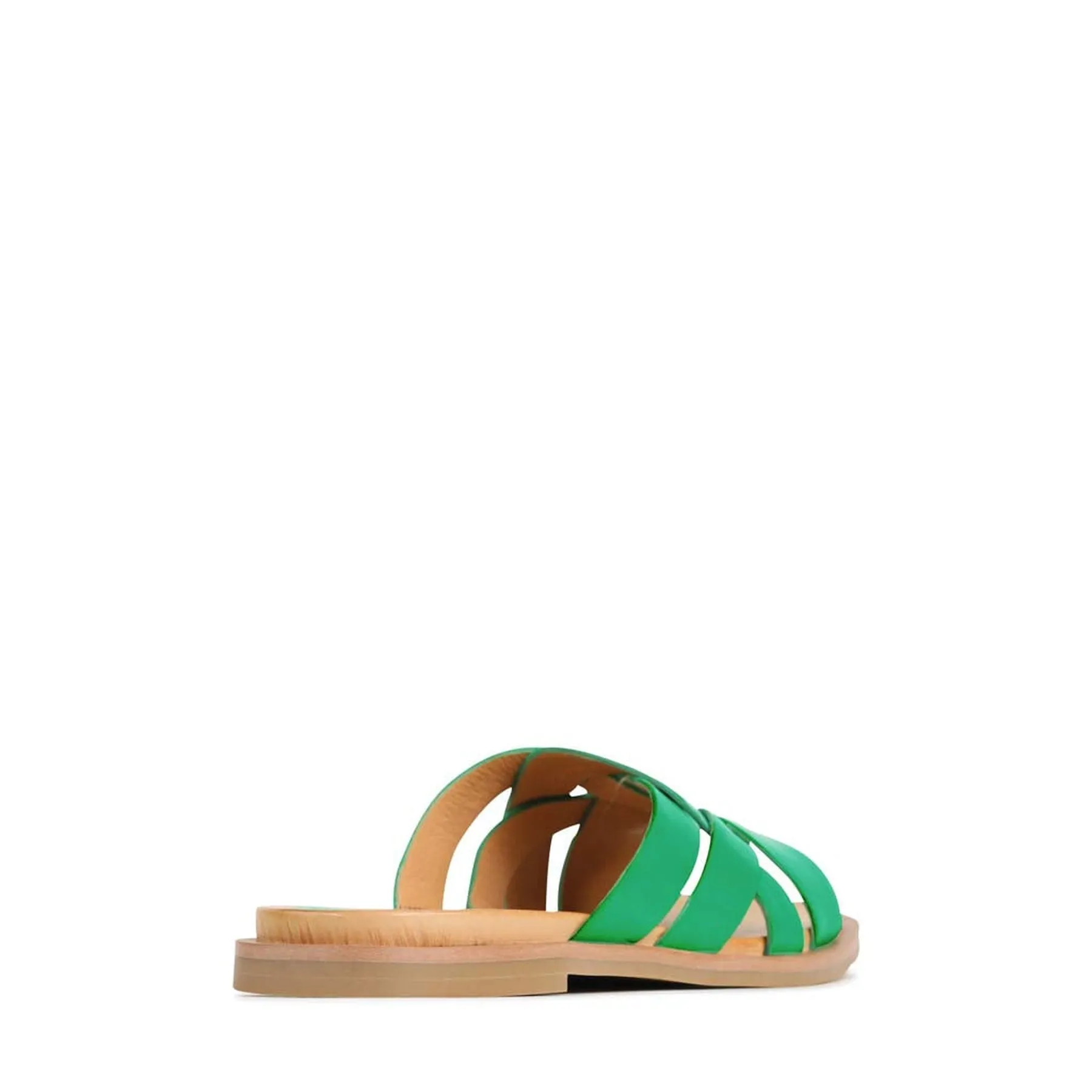 JELSIE LEATHER SLIDE SANDALS