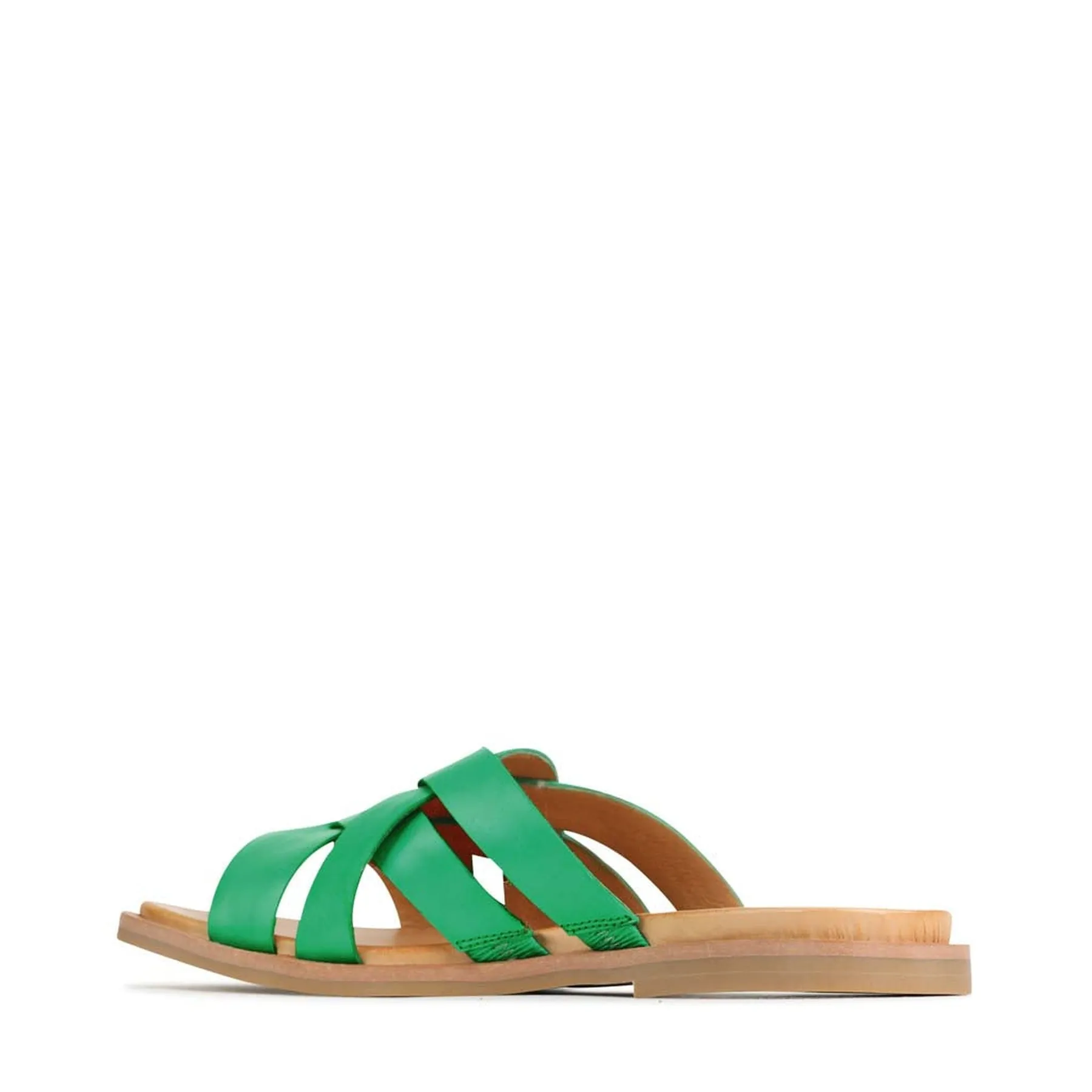JELSIE LEATHER SLIDE SANDALS