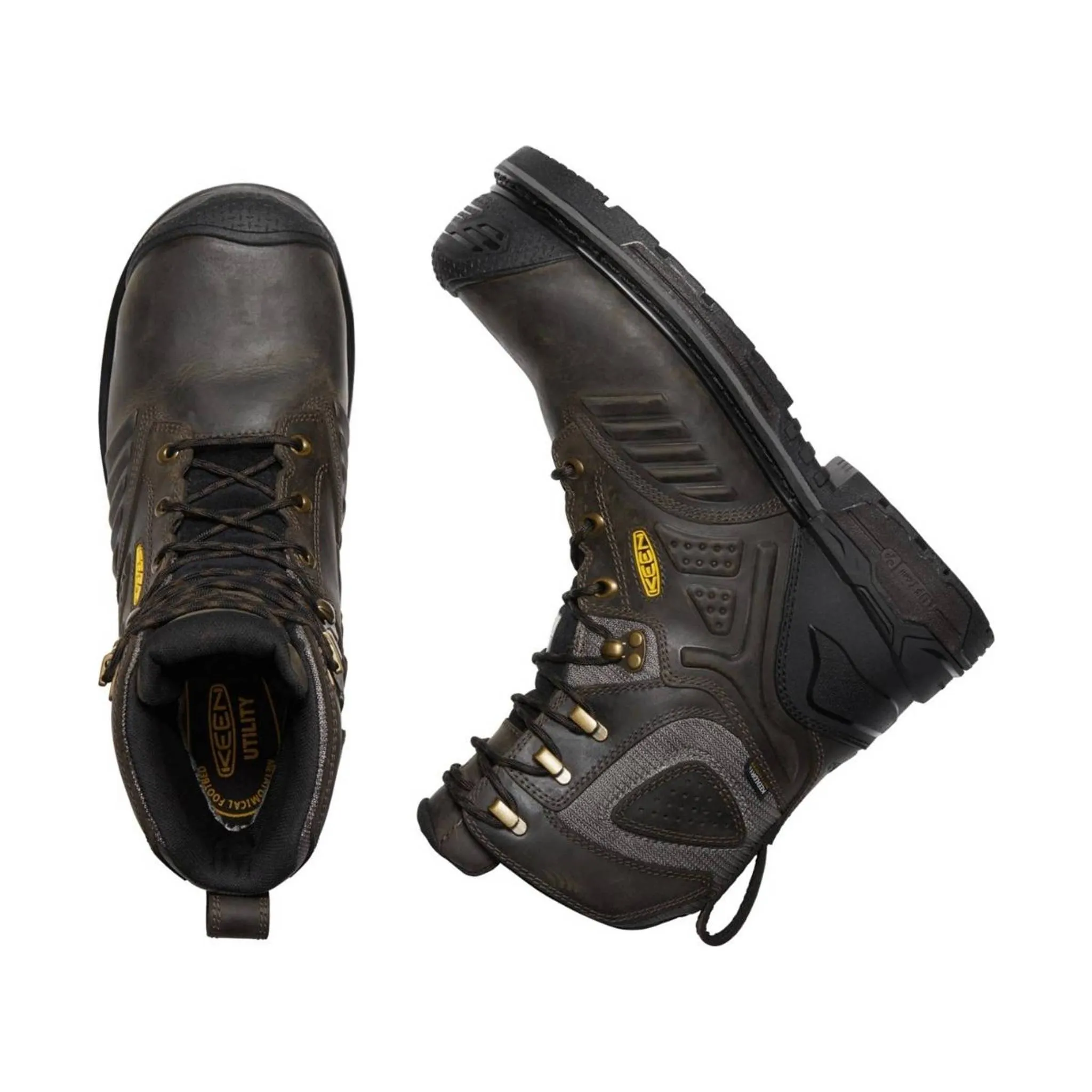 KEEN Utility Men's Philadelphia 8 Inch Waterproof Insulated Composite Toe Work Boot - Cascade Brown/Black