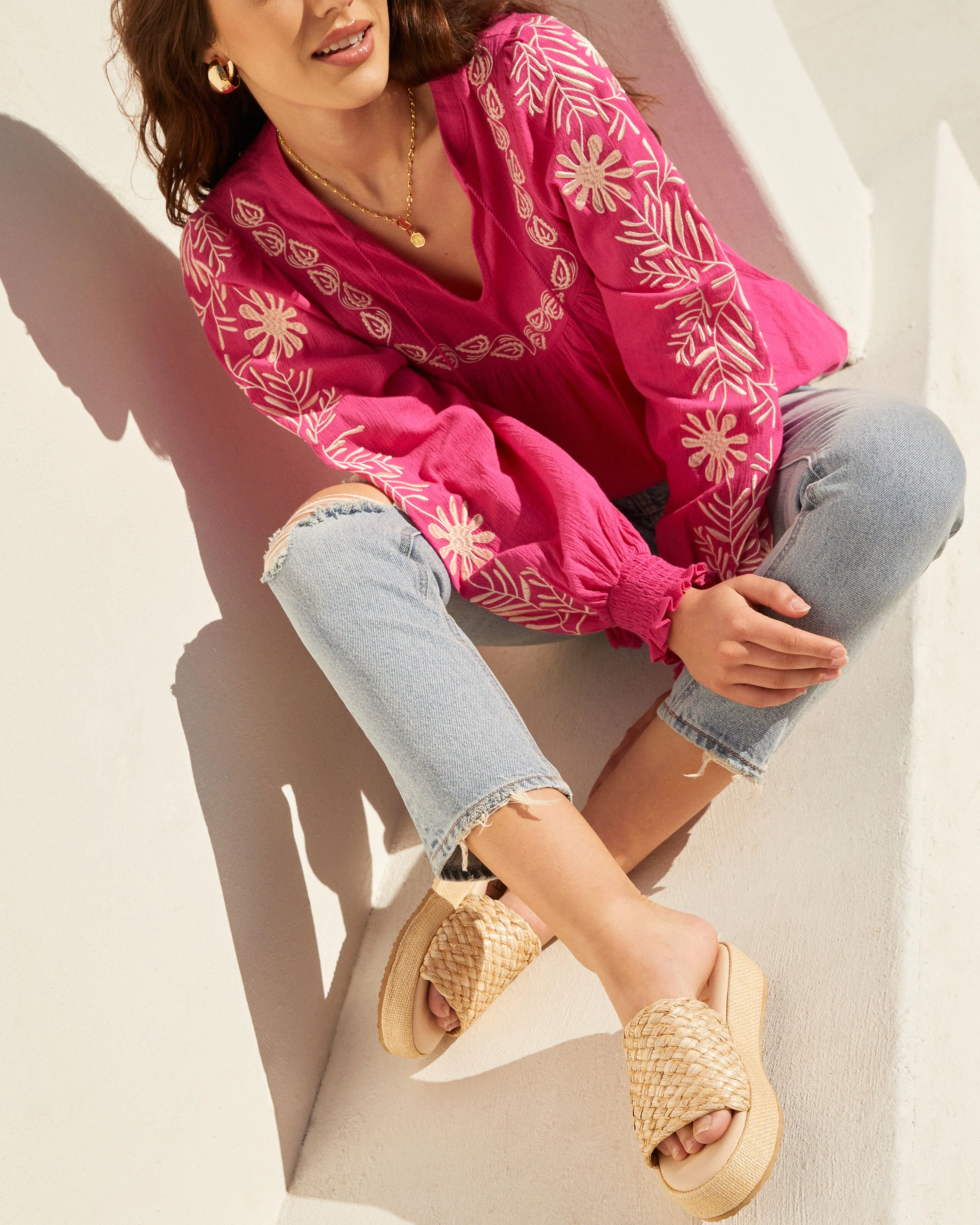 Lotus Braided Raffia Platform Sandals