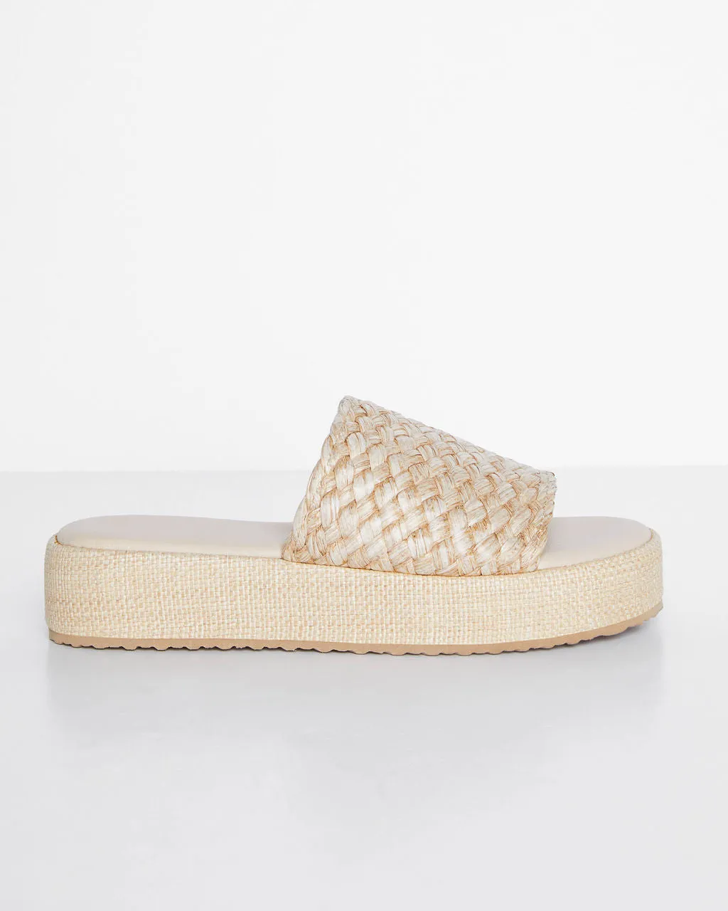 Lotus Braided Raffia Platform Sandals
