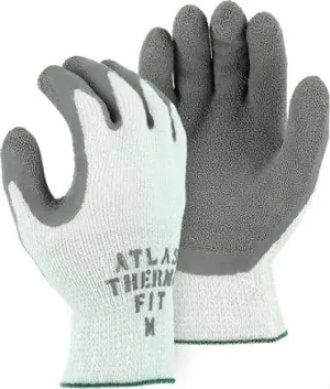 MAJESTIC - Winter Lined Atlas Rubber Coated Wrinkled Palm Coated Glove on Thermal Liner