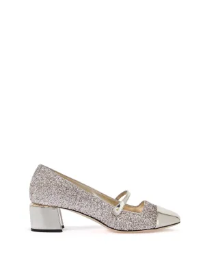 Mary Jane Glitter Slingback Pumps