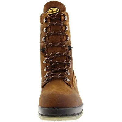 Men's Wolverine W03295 8 inch Durashock ST Brown leather waterproof Work Boots