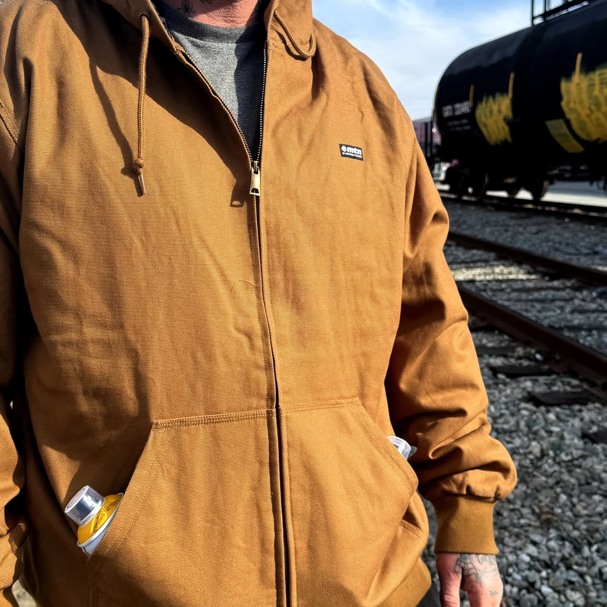 MTN Insulated Canvas Work Jacket - Brown