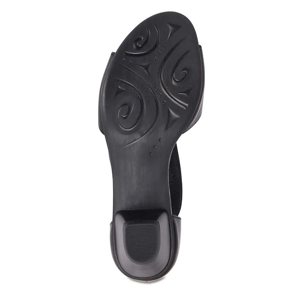 Praise Heel in Black Leather