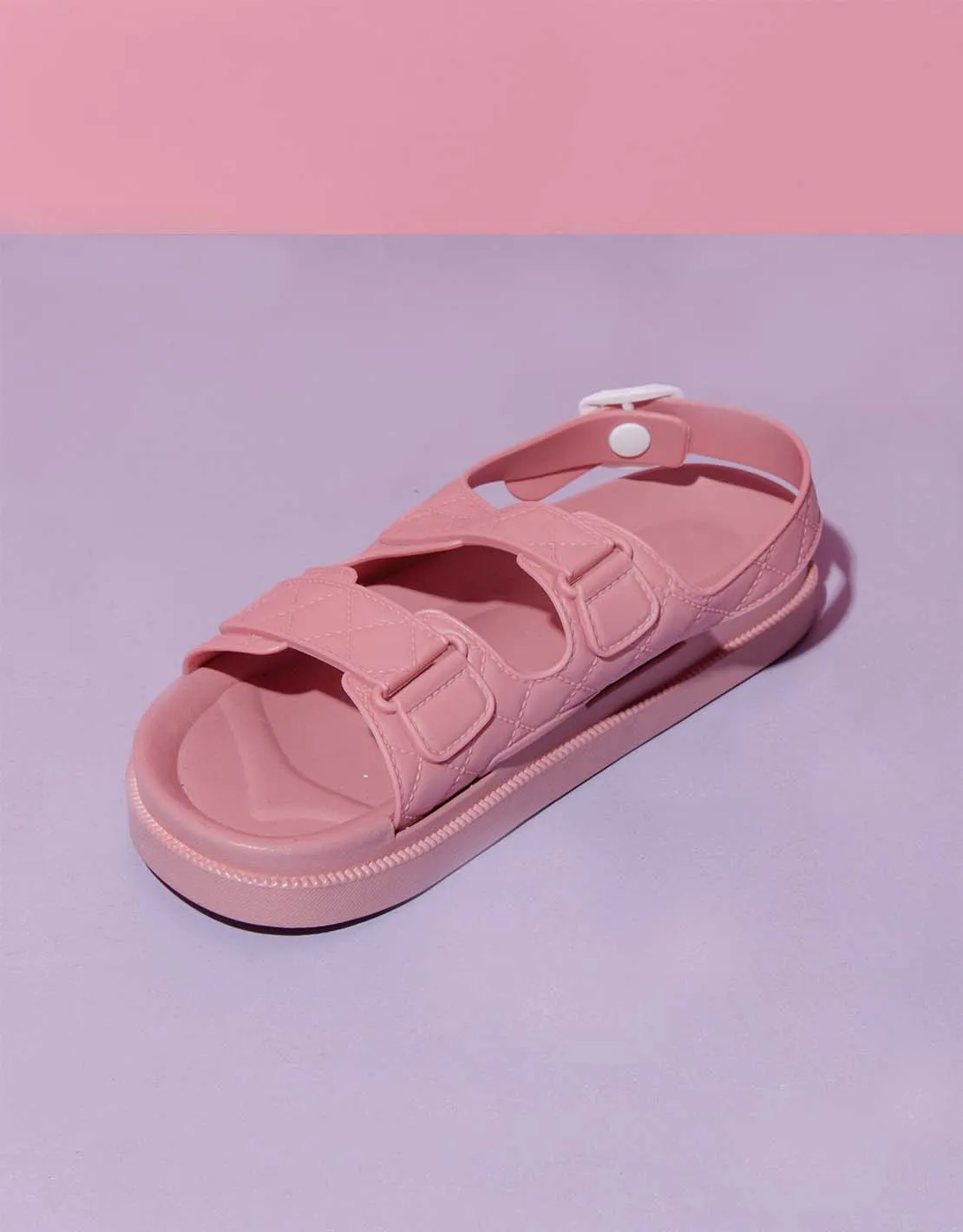 Quilted strap sandals