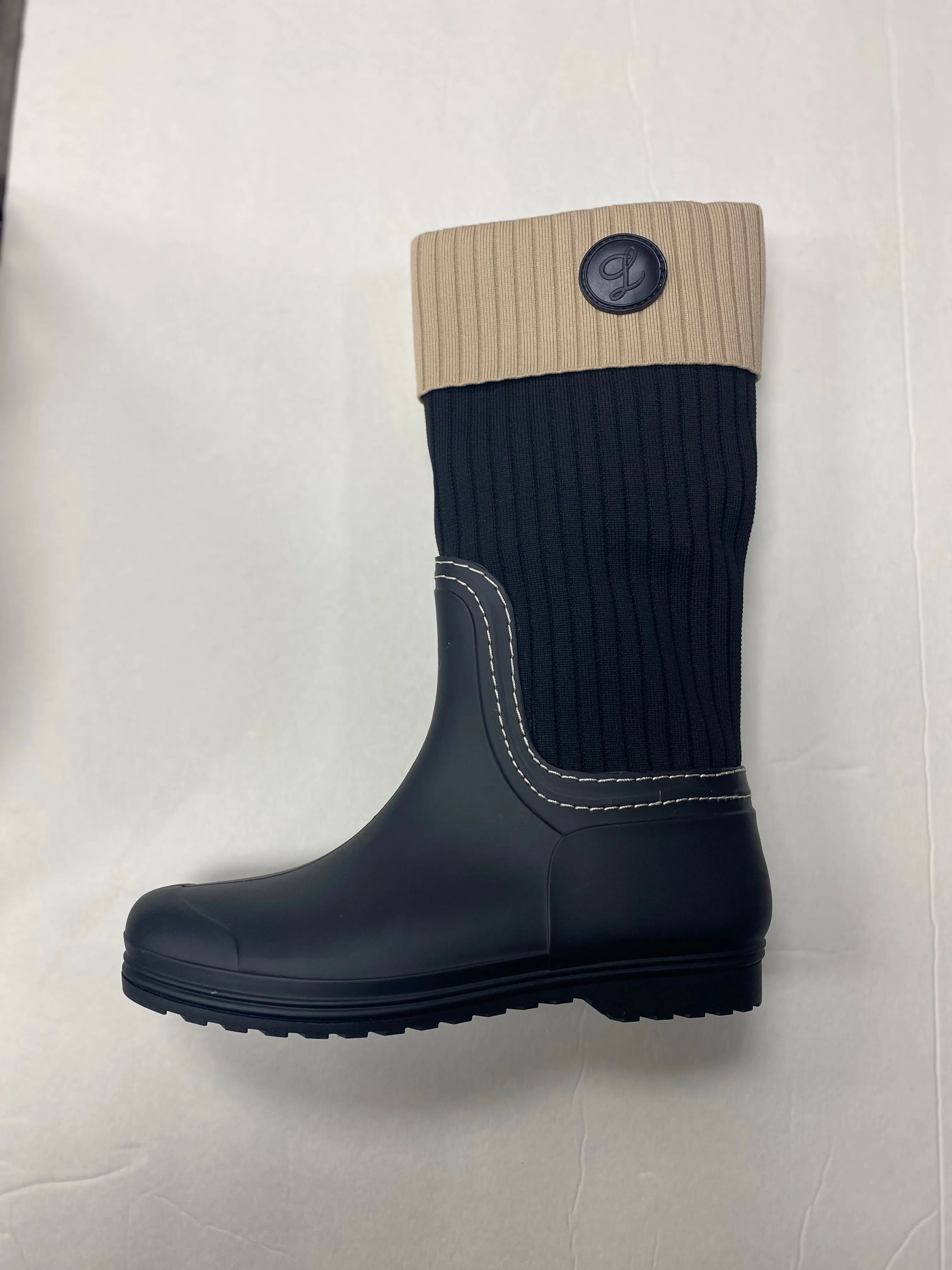 SALE FW22 Lolit WB305 Ribbed Sock Bone Cuff Winter Boot