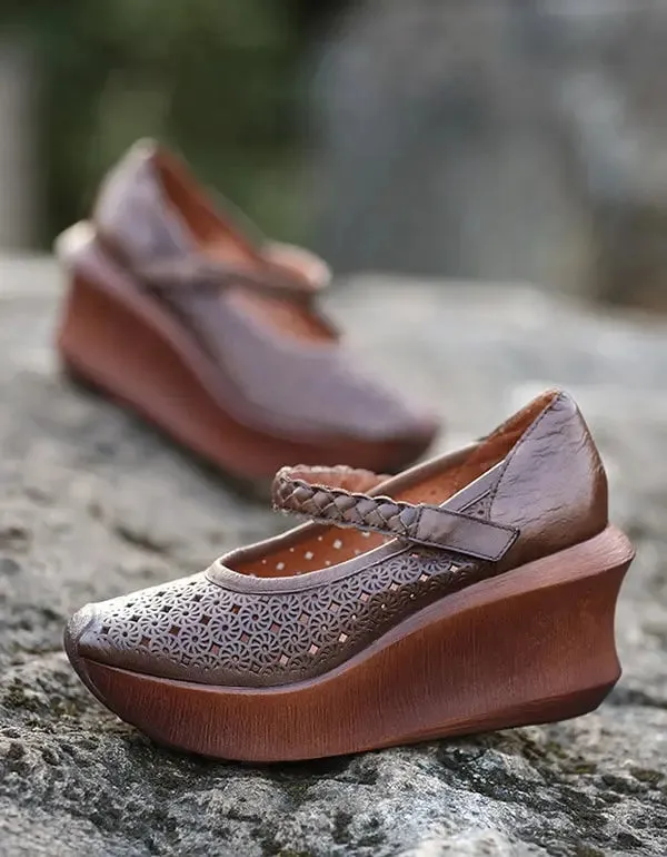 Summer Ankle Strap Wedge Sandals