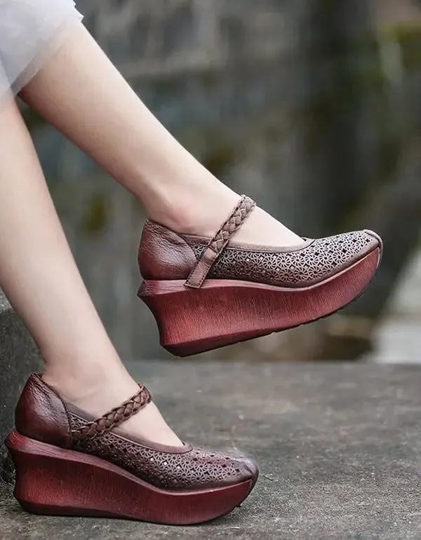 Summer Ankle Strap Wedge Sandals