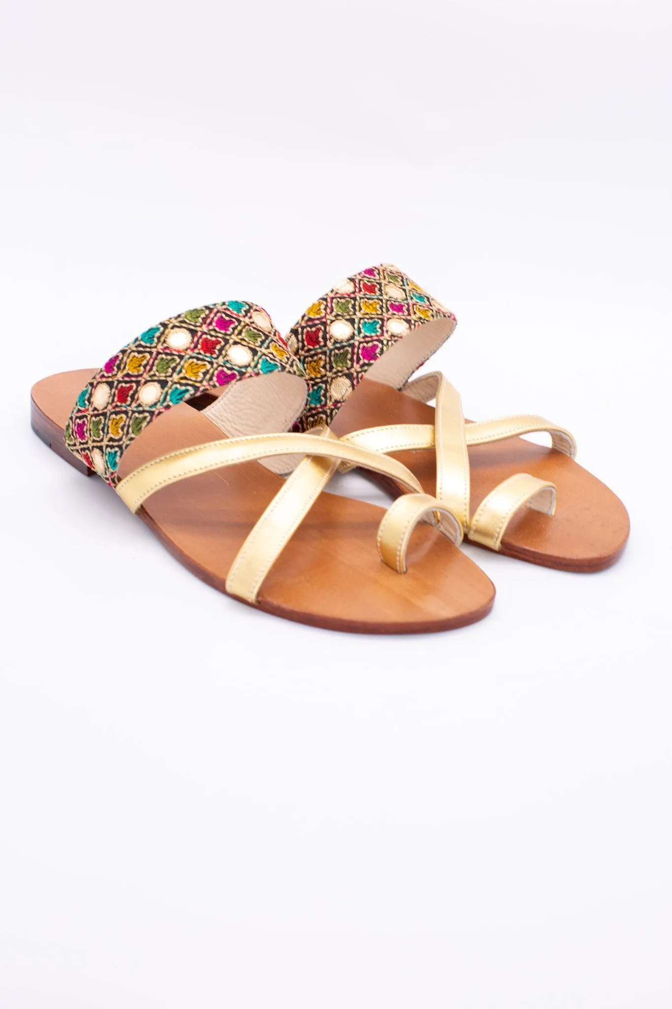 SUMMER LEATHER STRAP SANDALS JILL