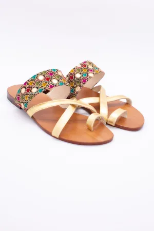 SUMMER LEATHER STRAP SANDALS JILL