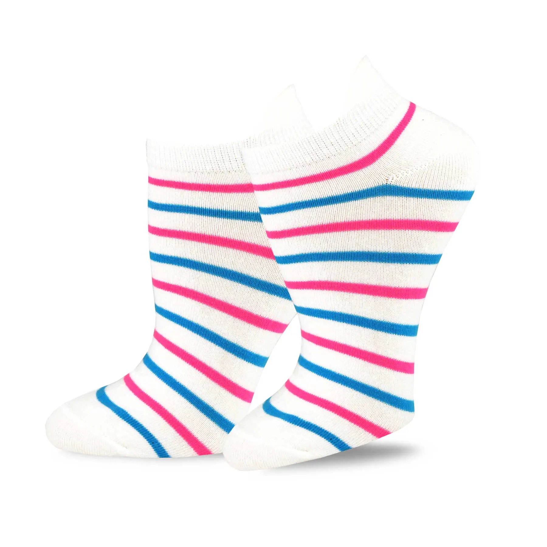 TeeHee Socks Women's Sports Acrylic No Show Argyle Stripe 6-Pack (11104)