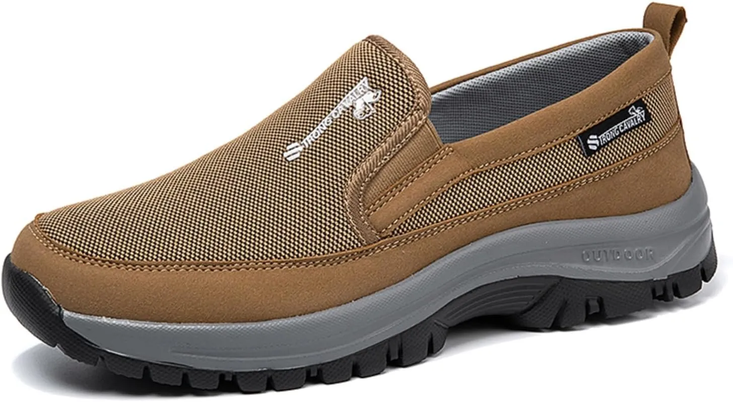 Tongzone Men's Slip On Walking Shoes Mesh Lightweight Casual Work Loafer Sneakers